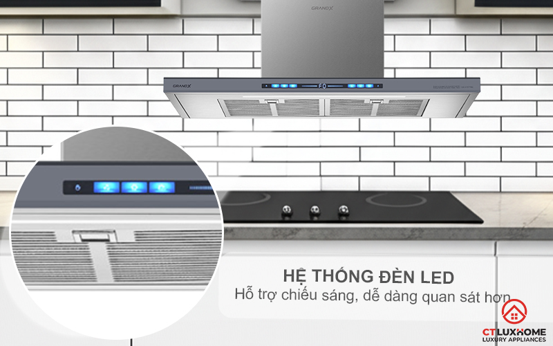 MÁY HÚT MÙI ÁP TƯỜNG GRANDX GX H70T78G NGANG 70CM GXH70T78G 5