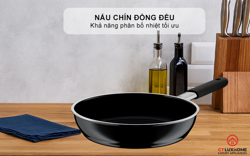 CHẢO RÁN WMF FUSIONTEC FRYING PAN 24CM ESSENTIAL BLACK 0517785290 4