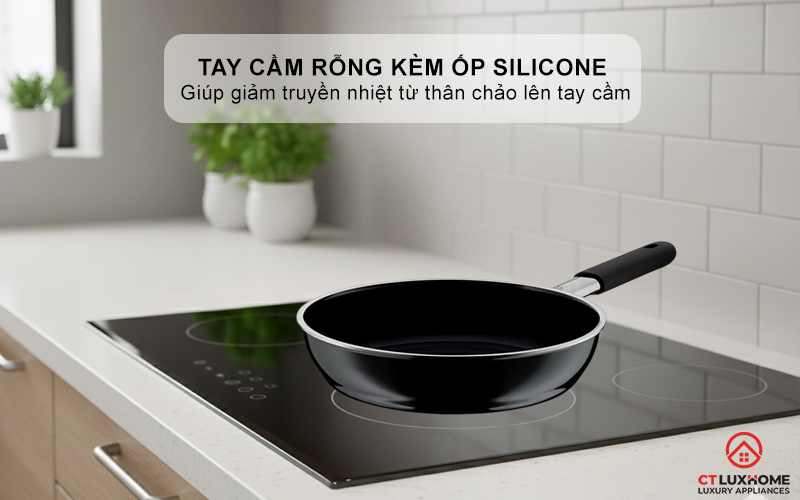  CHẢO RÁN WMF FUSIONTEC FRYING PAN 28CM ESSENTIAL BLACK 0517795290 6