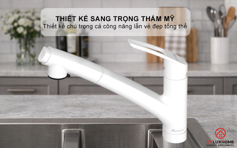 VÒI RỬA CHÉN BÁT KONOX KIRA WHITE KIRAWHITE 1