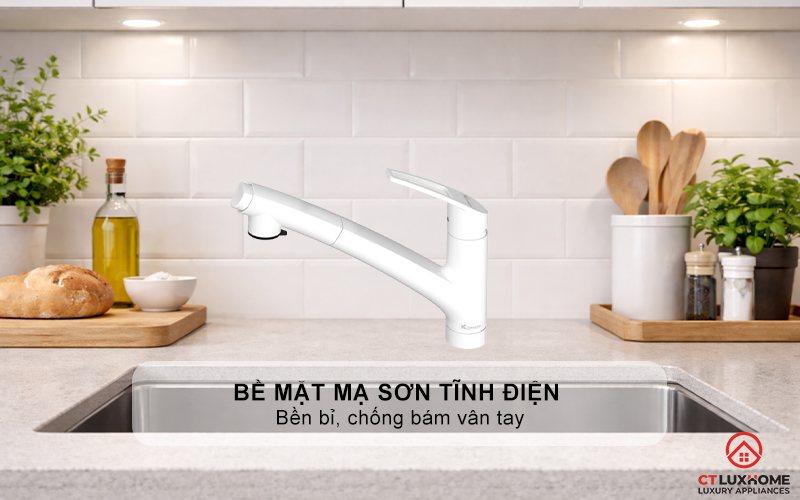 VÒI RỬA CHÉN BÁT KONOX KIRA WHITE KIRAWHITE 2