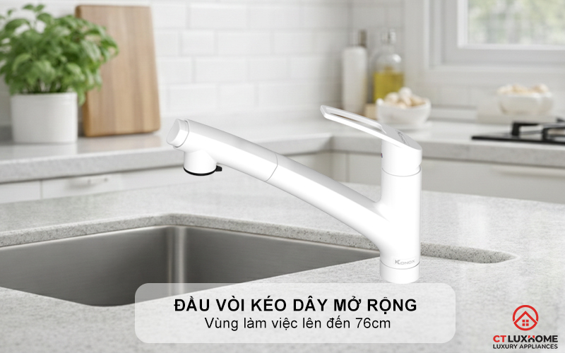 VÒI RỬA CHÉN BÁT KONOX KIRA WHITE KIRAWHITE 3