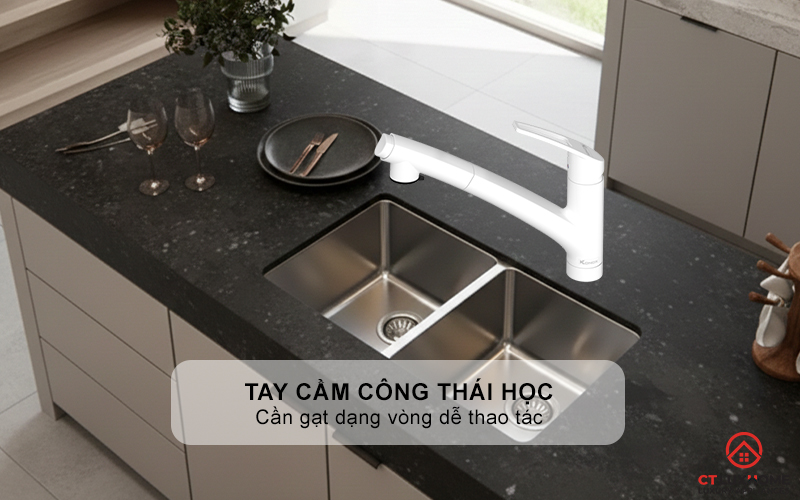 VÒI RỬA CHÉN BÁT KONOX KIRA WHITE KIRAWHITE 7