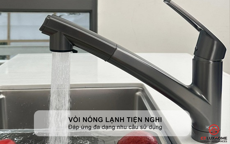 VÒI RỬA CHÉN BÁT KONOX KIRA GUN METAL GUNMETAL 6