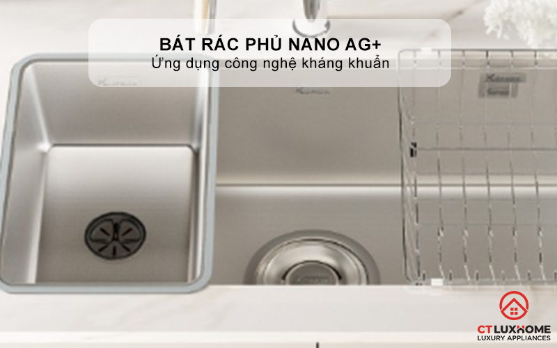 CHẬU RỬA BÁT 1 HỐ CHỐNG XƯỚC KONOX DEKOR 800SU DEKOR800SU 10