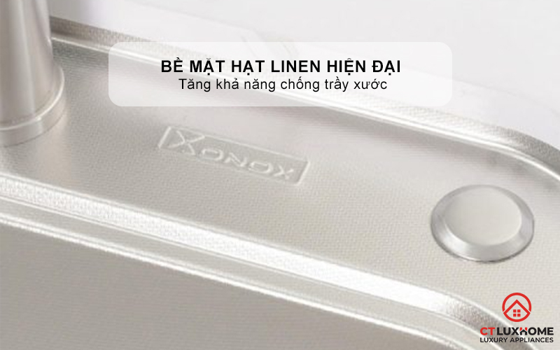 CHẬU RỬA BÁT 1 HỐ CHỐNG XƯỚC KONOX DEKOR 800SU DEKOR800SU 3