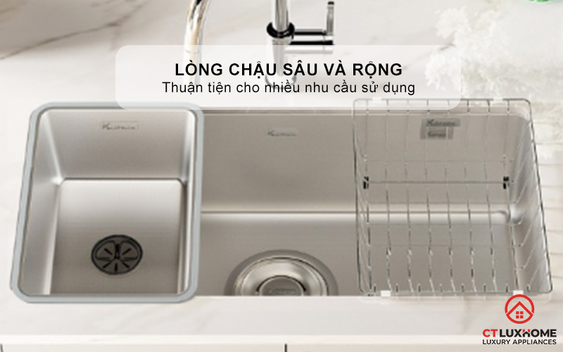 CHẬU RỬA BÁT 1 HỐ CHỐNG XƯỚC KONOX DEKOR 800SU DEKOR800SU 4