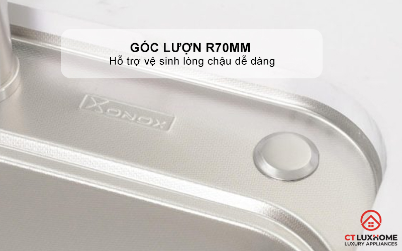 CHẬU RỬA BÁT INOX 1 HỐ CHỐNG XƯỚC KONOX DEKOR 8250TS DEKOR8250TS 5