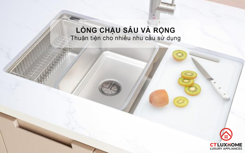 CHẬU RỬA BÁT CHỐNG XƯỚC KONOX LẮP ÂM JP8044SU-L JP8044SUL 4