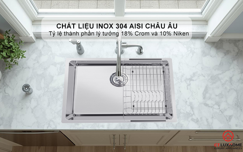 Chậu thiết kế tối ưu nhất cho tùy chọn lắp đặt âm mặt đá