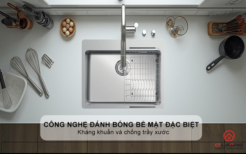 Chất liệu inox 304 AISI Châu ÂU cao cấp 18% Cr, 10% Ni 