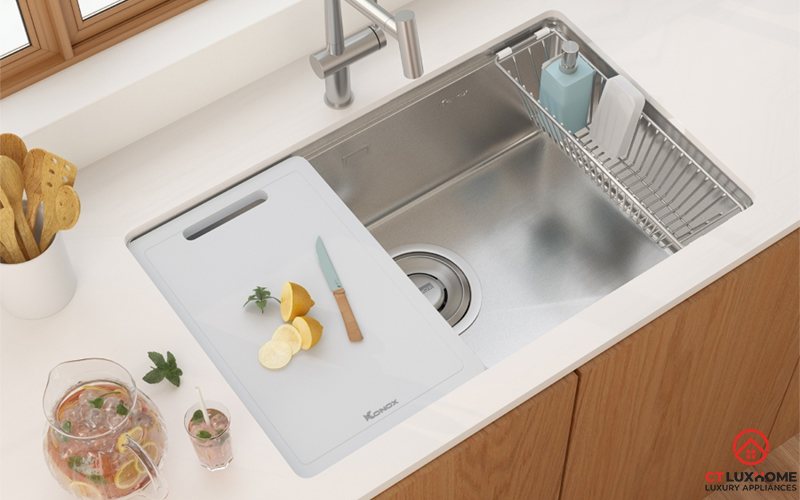 CHẬU RỬA CHÉN BÁT CHỐNG XƯỚC KONOX WORKSTATION SINK TARI 7648SR TARI7648SR 2