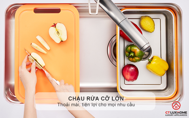 Chậu rửa cỡ lớn - Thoải mái, tiện lợi cho mọi nhu cầu