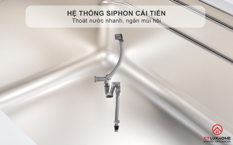 Siphon (ống thoát thải) tiết kiệm không gian cải tiến