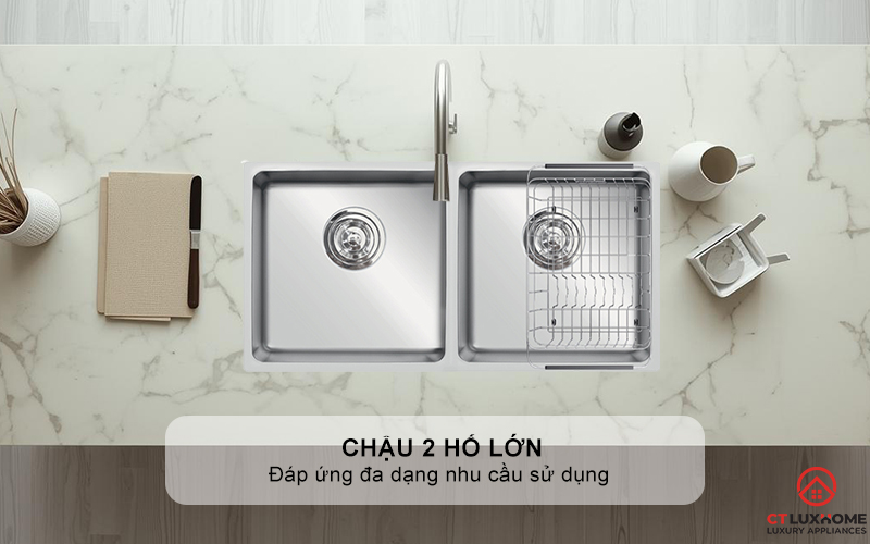 CHẬU RỬA CHÉN BÁT KONOX TURKEY SINK VIGO 860 INOX 304 2 HỐ CAO CẤP  TURKEYSINKVIGO860 4