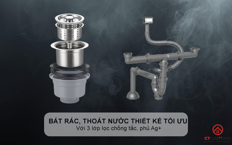 CHẬU RỬA CHÉN BÁT KONOX TURKEY SINK VIGO 860 INOX 304 2 HỐ CAO CẤP  TURKEYSINKVIGO860 7
