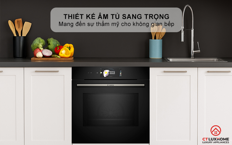 LÒ NƯỚNG ÂM TỦ KẾT HỢP VI SÓNG BOSCH CMG778NB1 SERIE 8 MÀU ĐEN 45 LÍT 1
