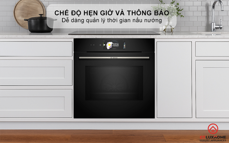 LÒ NƯỚNG ÂM TỦ KẾT HỢP VI SÓNG BOSCH CMG778NB1 SERIE 8 MÀU ĐEN 45 LÍT 15
