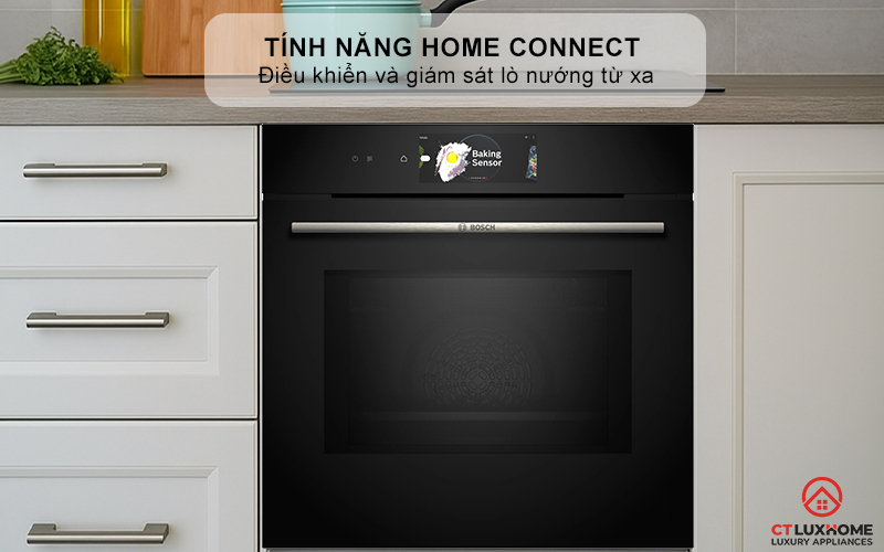 LÒ NƯỚNG ÂM TỦ KẾT HỢP VI SÓNG BOSCH CMG778NB1 SERIE 8 MÀU ĐEN 45 LÍT 8