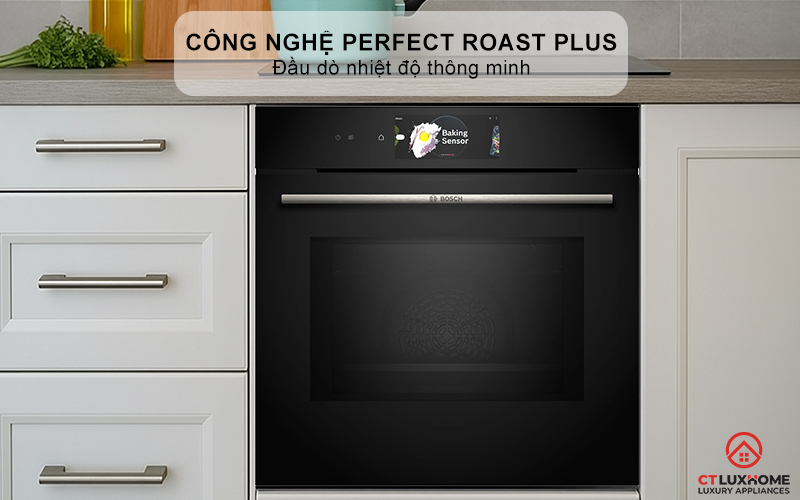 LÒ NƯỚNG ÂM TỦ KẾT HỢP VI SÓNG BOSCH CMG778NB1 SERIE 8 MÀU ĐEN 45 LÍT 10
