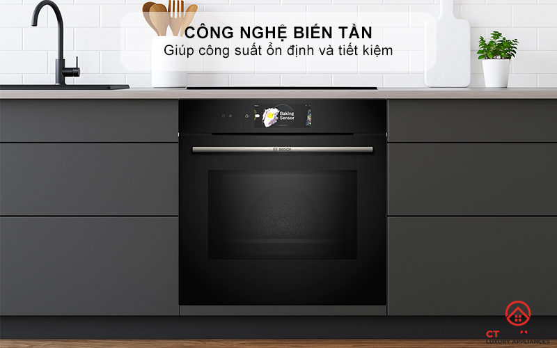 LÒ NƯỚNG ÂM TỦ KẾT HỢP VI SÓNG BOSCH CMG778NB1 SERIE 8 MÀU ĐEN 45 LÍT 12