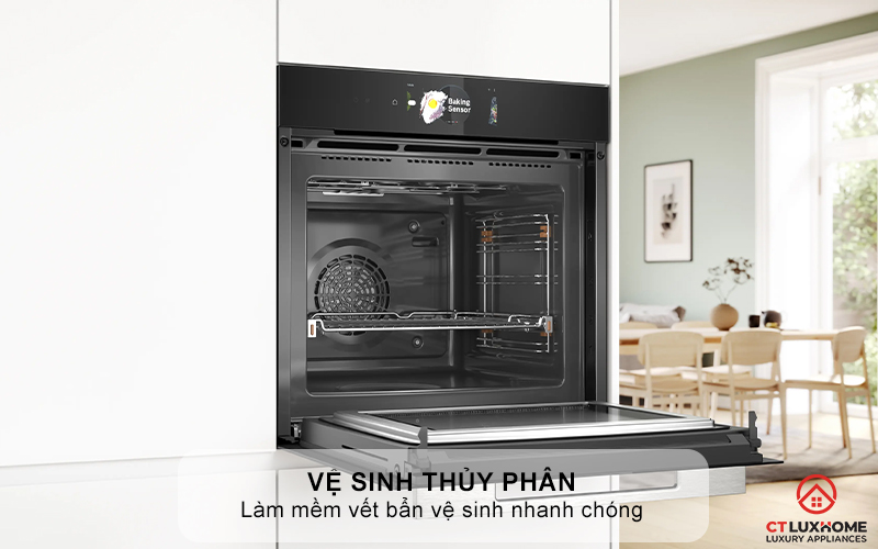 LÒ NƯỚNG ÂM TỦ KẾT HỢP VI SÓNG BOSCH CMG778NB1 SERIE 8 MÀU ĐEN 45 LÍT 14