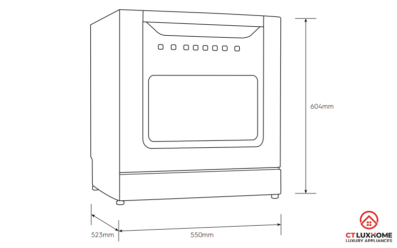 THÔNG SỐ KÍCH THƯỚC MÁY RỬA BÁT ELECTROLUX THEO TỪNG LOẠI MÁY 2