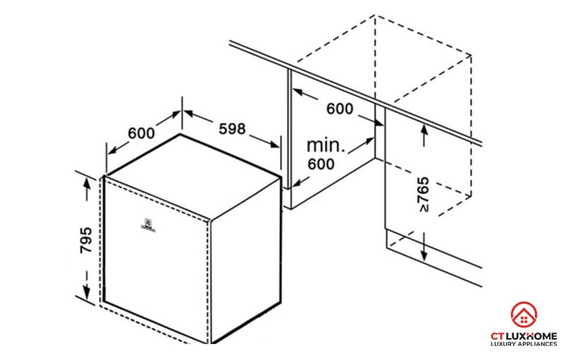 KÍCH THƯỚC MÁY RỬA BÁT TIÊU CHUẨN - THÔNG DỤNG HIỆN NAY 5