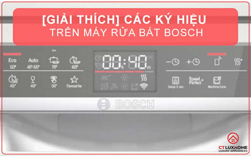 [Giải Thích] Các ký hiệu trên máy rửa bát Bosch cho các bà nội trợ