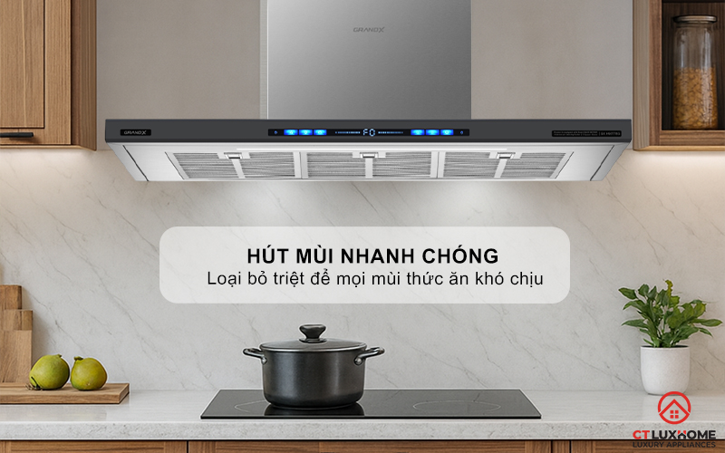 MÁY HÚT MÙI ÁP TƯỜNG GRANDX GX H90T78G NGANG 90CM GXH90T78G 9
