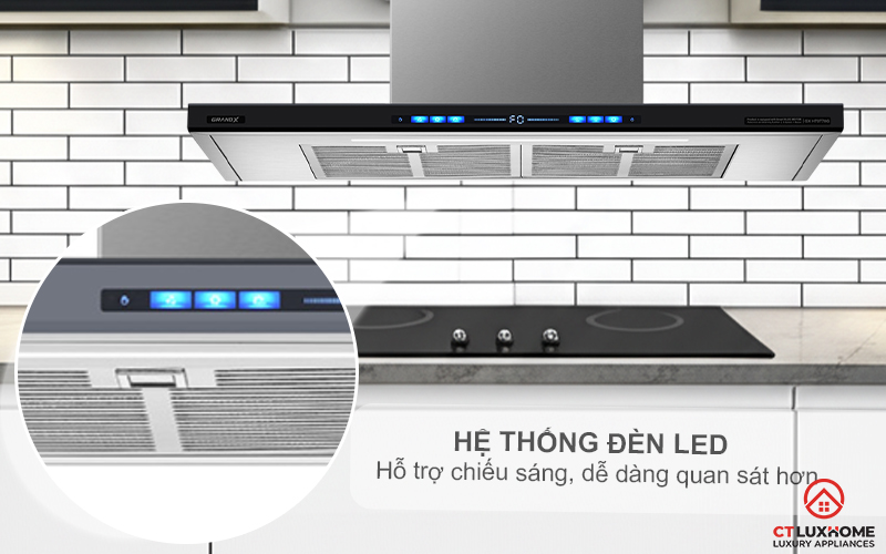 MÁY HÚT MÙI ÁP TƯỜNG GRANDX GX H90T78B NGANG 90CM GXH90T78B 4