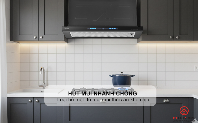 MÁY HÚT MÙI KÉO RÚT GRANDX GX H70F75B NGANG 70CM GXH70F75B 2