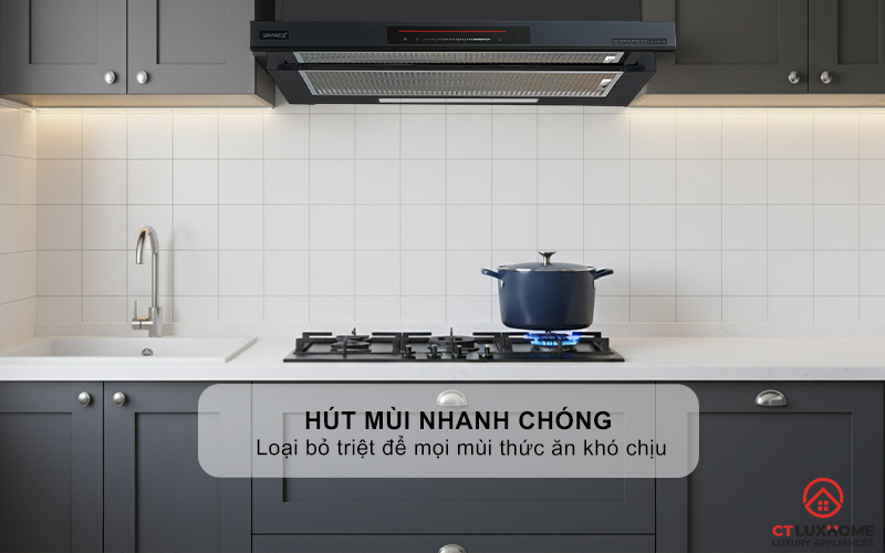 MÁY HÚT MÙI KÉO RÚT GRANDX GX H70F72B NGANG 70CM GXH70F72B 2