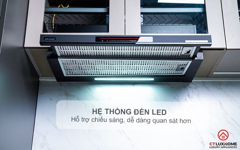 MÁY HÚT MÙI KÉO RÚT GRANDX GX H70F72B NGANG 70CM GXH70F72B 6