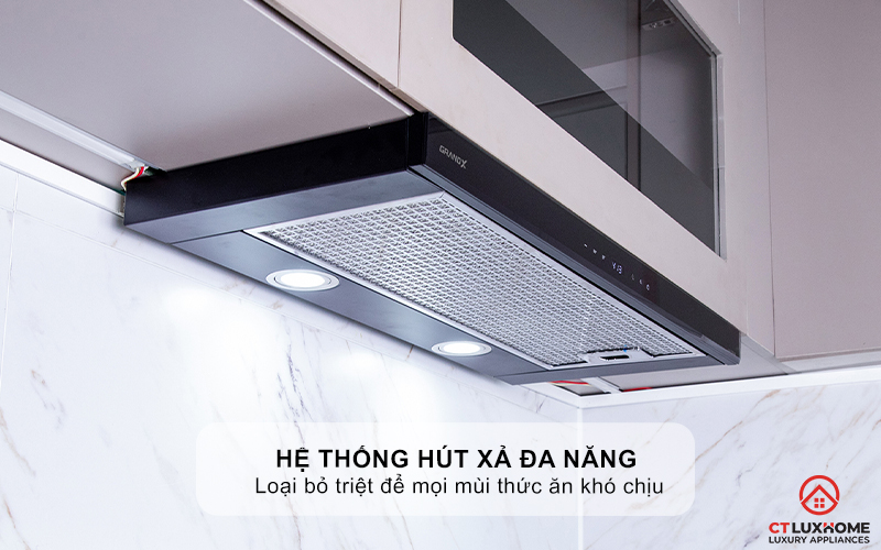 MÁY HÚT MÙI KÉO RÚT GRANDX GX H60F58B NGANG 60CM GXH60F58B 10