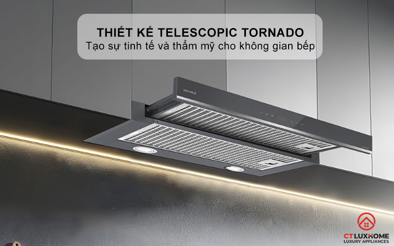 MÁY HÚT MÙI KÉO RÚT GRANDX GX H70F58G NGANG 70CM 1