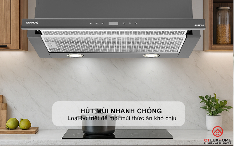 MÁY HÚT MÙI KÉO RÚT GRANDX GX H70F58G NGANG 70CM 2