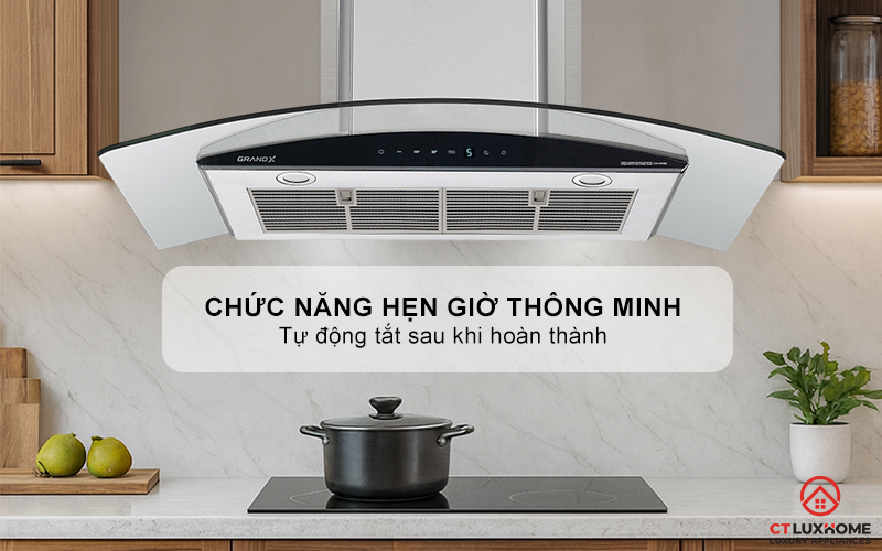 MÁY HÚT MÙI KÍNH CONG GRANDX GX H70C62 NGANG 70CM GXH70C62 9