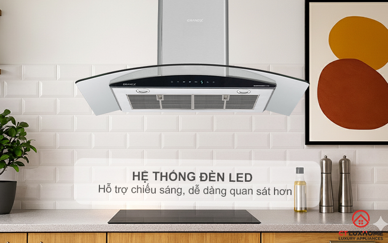 MÁY HÚT MÙI KÍNH CONG GRANDX GX H70C62 NGANG 70CM GXH70C62 5