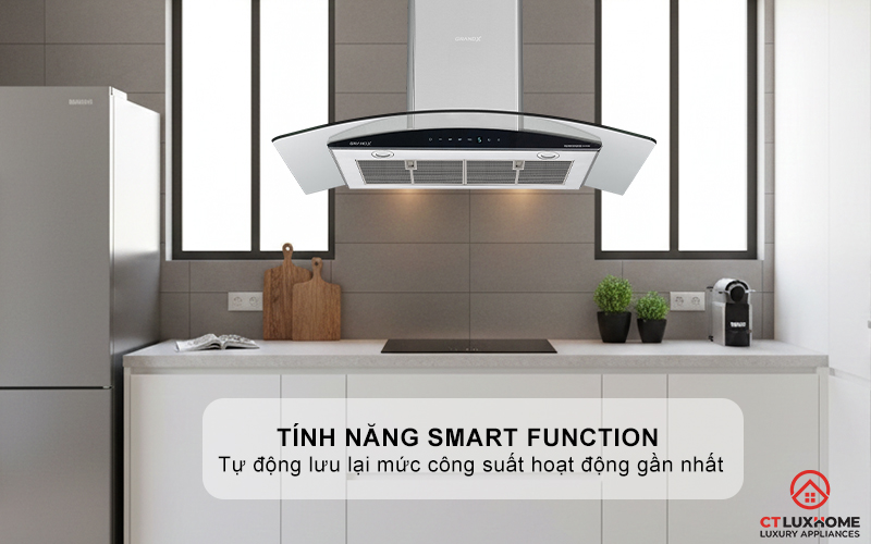 MÁY HÚT MÙI KÍNH CONG GRANDX GX H70C62 NGANG 70CM GXH70C62 8