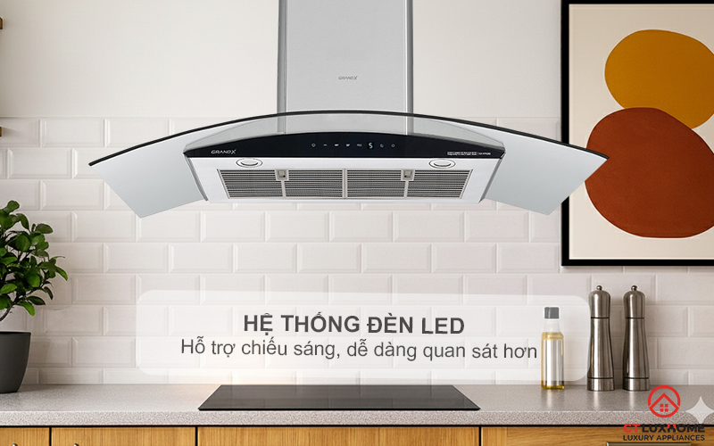 MÁY HÚT MÙI KÍNH CONG GRANDX GX H90C62 NGANG 90CM GXH90C62 5