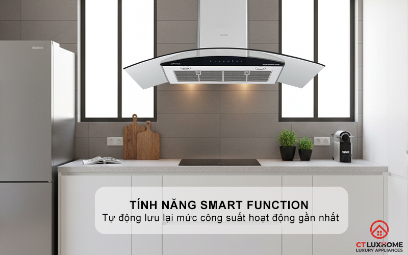 MÁY HÚT MÙI KÍNH CONG GRANDX GX H90C62 NGANG 90CM GXH90C62 6