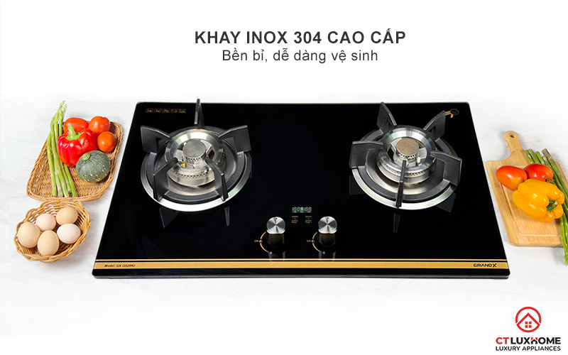 BẾP GA ÂM 2 VÙNG NẤU GRANDX GX GS299D GXGS299D 4