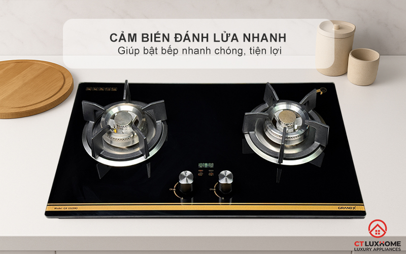 BẾP GA ÂM 2 VÙNG NẤU GRANDX GX GS299D GXGS299D 9