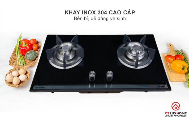 BẾP GA ÂM 2 VÙNG NẤU GRANDX GX GS288 GXGS288 4