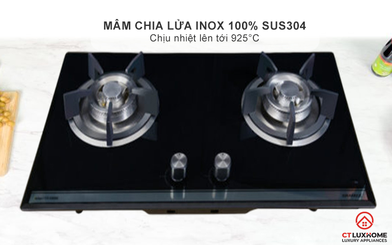 BẾP GA ÂM 2 VÙNG NẤU GRANDX GX GS288 GXGS288 5