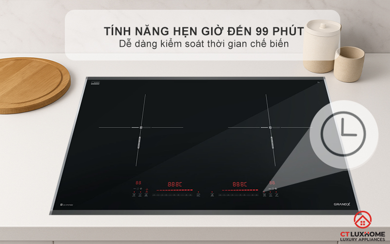 BẾP TỪ 2 VÙNG NẤU GRANDX SERIAL 6 GX IP676SE GXIP676SE 13