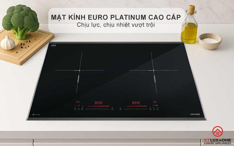 BẾP TỪ 2 VÙNG NẤU GRANDX SERIAL 6 GX IP676SE GXIP676SE 2