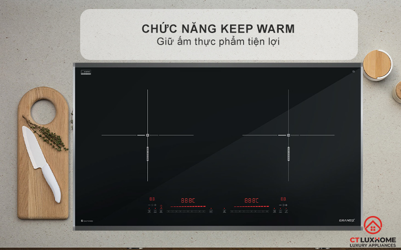 BẾP TỪ 2 VÙNG NẤU GRANDX SERIAL 6 GX IP676SE GXIP676SE 9