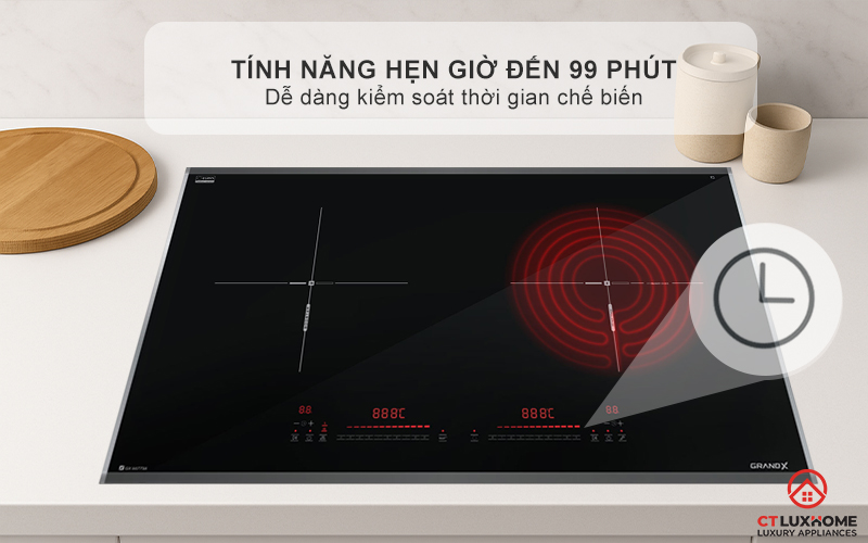 BẾP TỪ KẾT HỢP HỒNG NGOẠI 2 VÙNG NẤU GRANDX SERIAL 6 GX E677SE GXE677SE 13